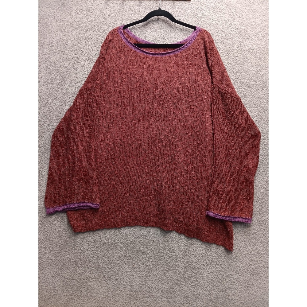 BloomChic Women's Knit Sweater US 26 Textured Cozy Casual Pullover 2X Boho Relax